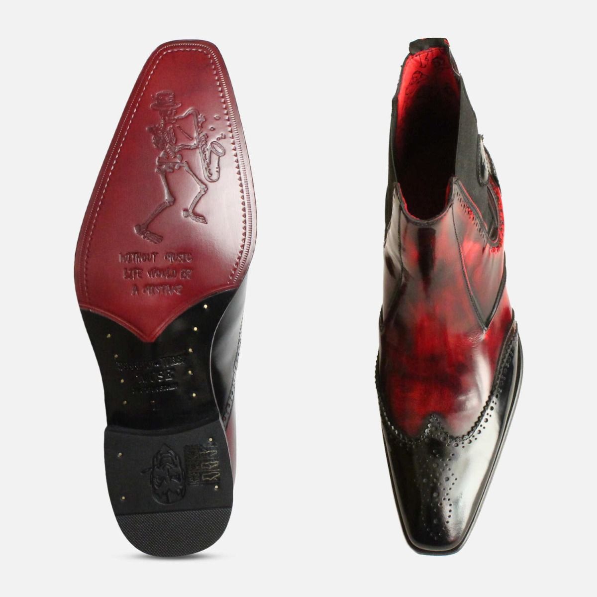 Feu rouge Jeffery West Chelsea Chaussures en noir 