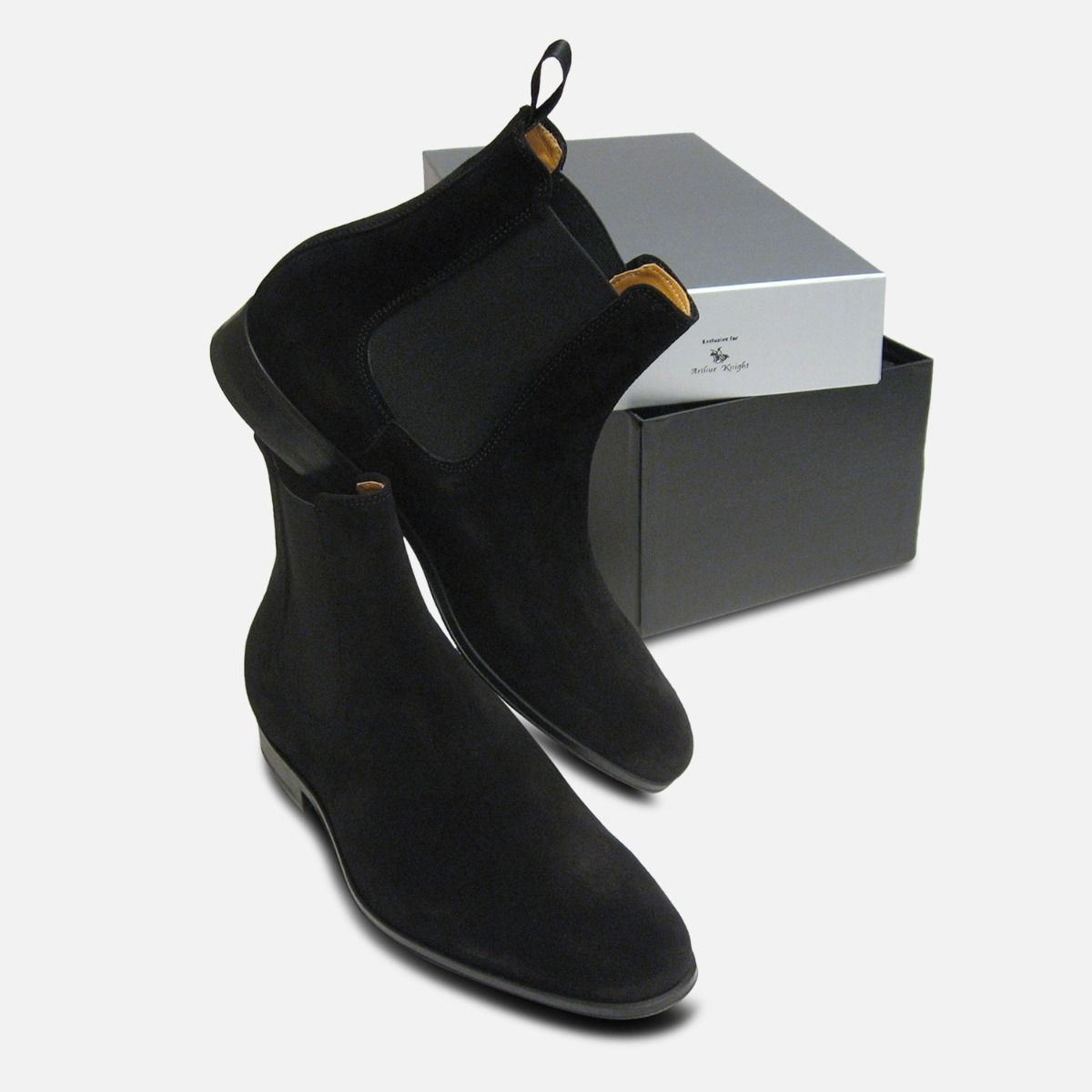 mens black suede chelsea boots sale