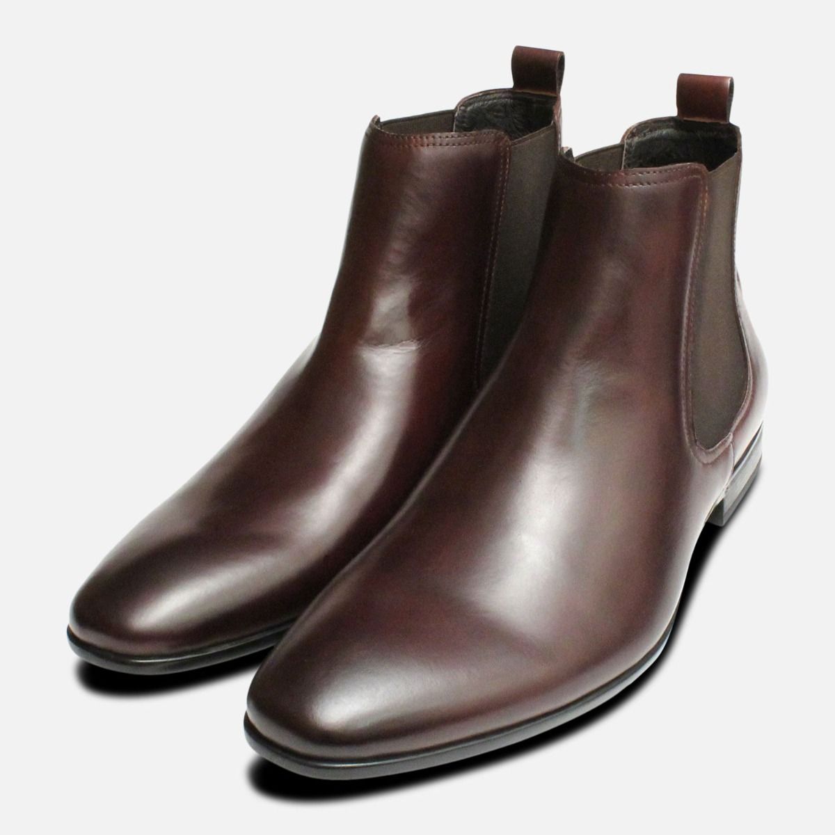 Trin bevægelse hektar John White Formal Brown Chelsea Boot with Rubber Sole