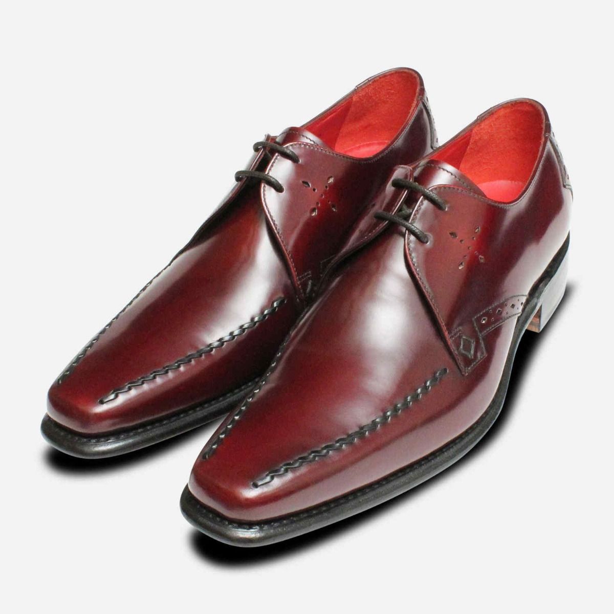 Jeffery West Dark Burgundy Formal Shoes