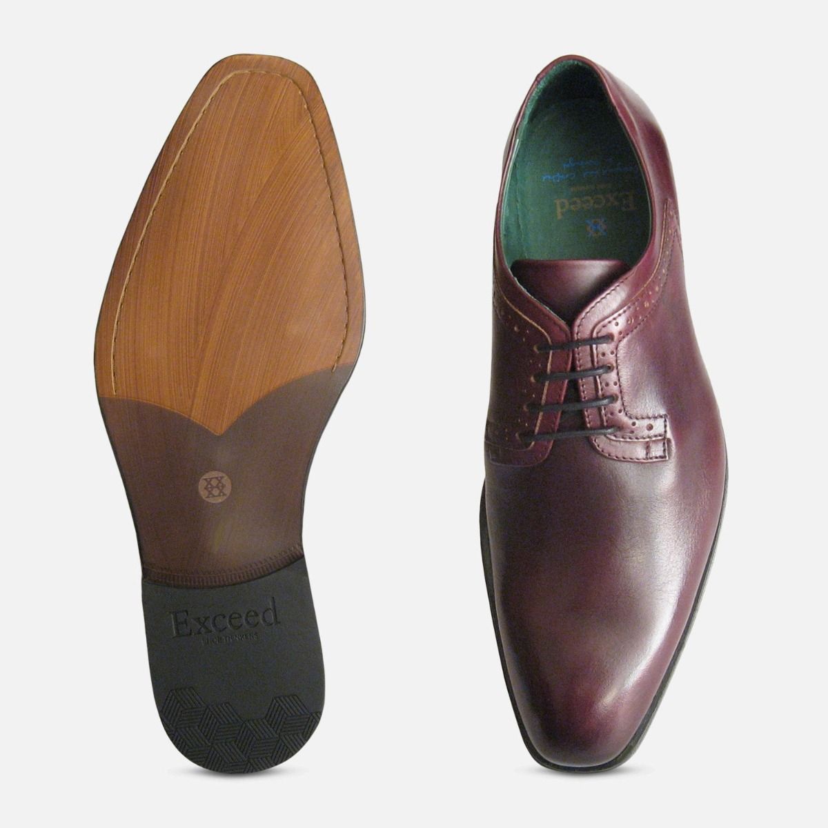 Burgundy Formal Mens Exceed Shoes