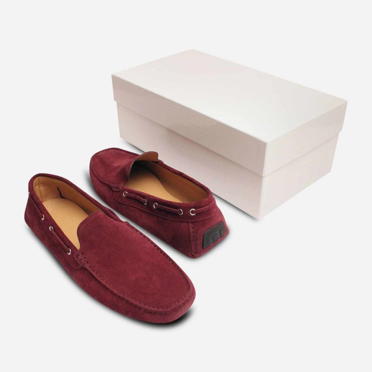 Burgundy driving cheap shoes