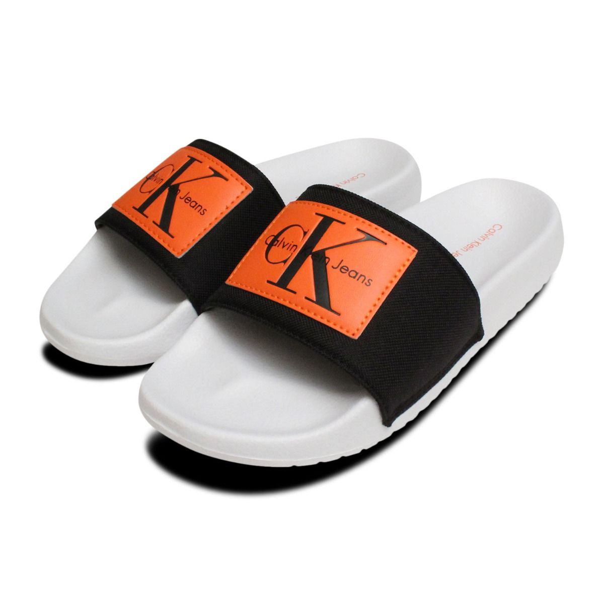 Orange Calvin Klein Ladies Chloe Nylon Sliders