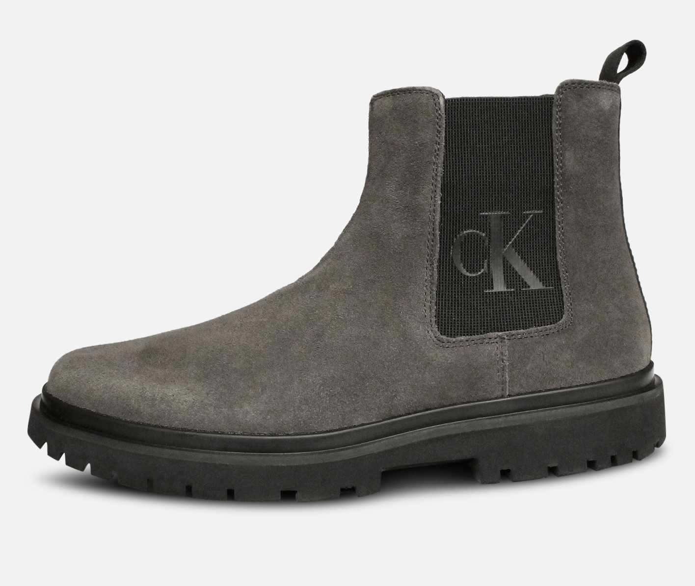 Calvin Klein Premium Olive Grey Mens Chelsea Boots