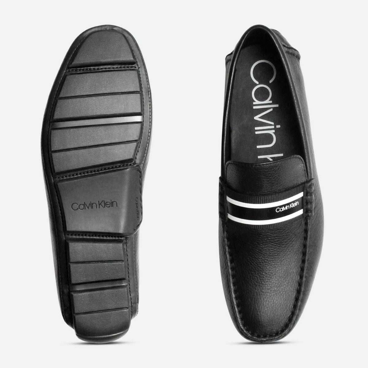 Calvin Klein Black Mens Kashton Driving Shoe Moccasins