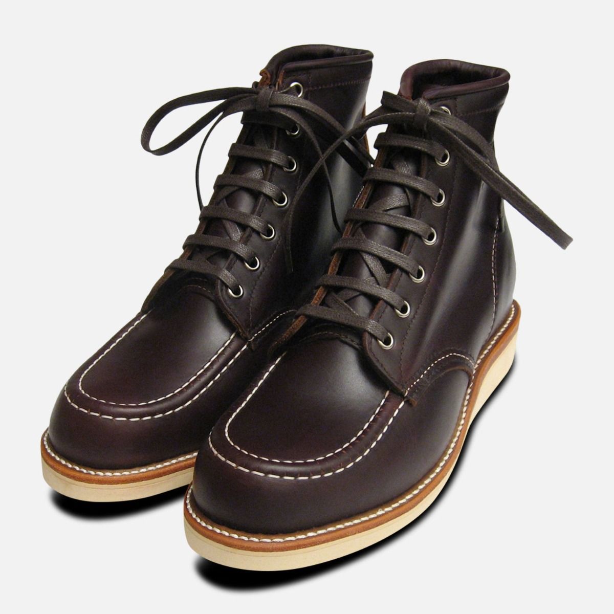 Chippewa Shoes Cordovan Leather Dark Burgundy 1901M20 Vibram Sole 