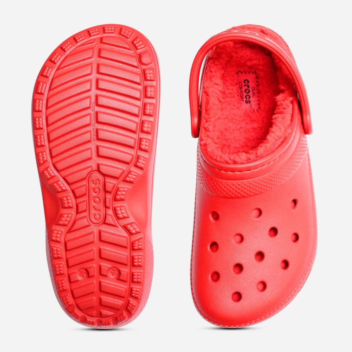 Monopol Skærpe Uskyld Classic Warm Lined Crocs Clog for Women in Red