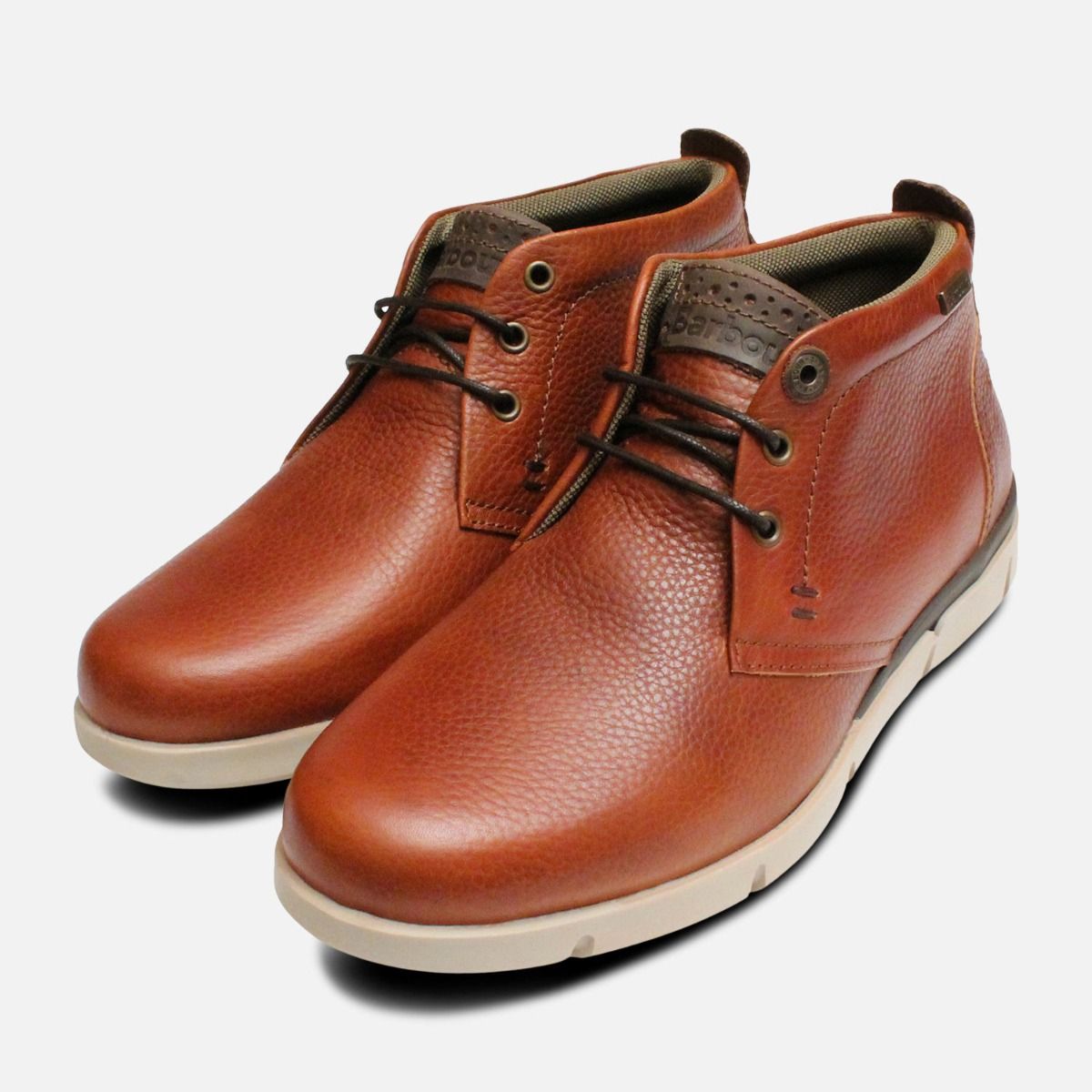 Tumble Grain Casual Mens Cognac Barbour Boots