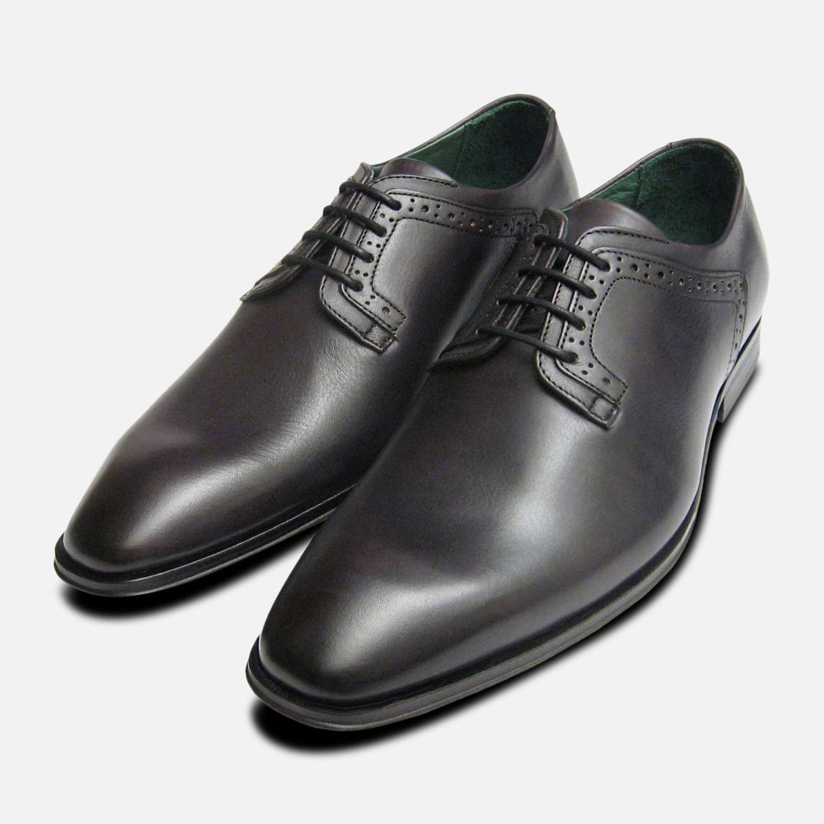 Formal Dark Grey Mens Lace Up Shoes