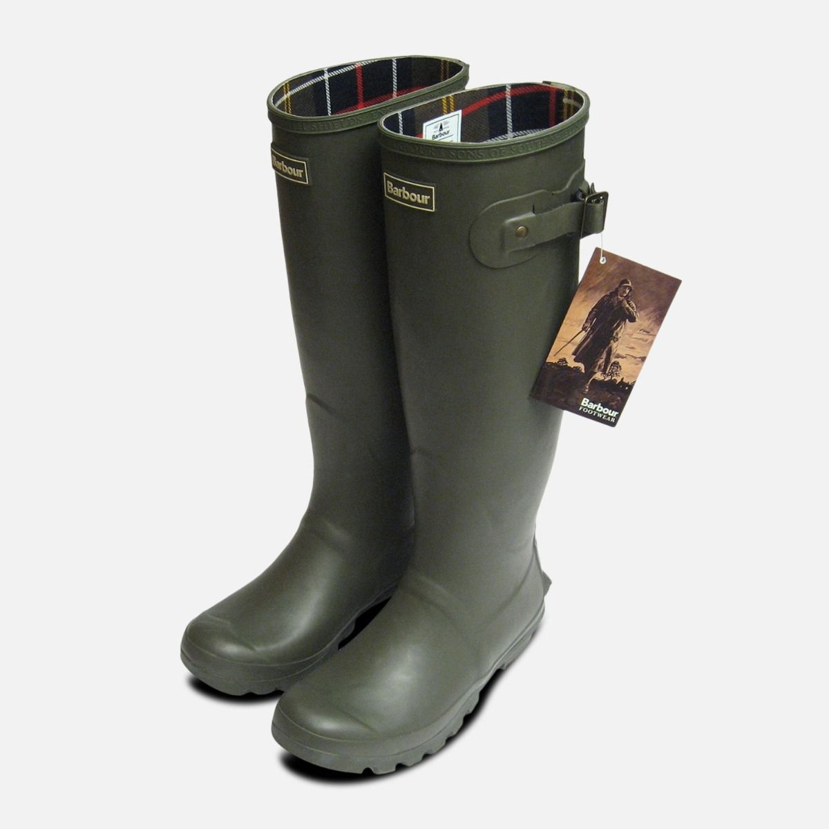 GREEN FISHING WELLINGTON BOOTS WITH THERMAL FLEECE SIZE 7 892-70212 