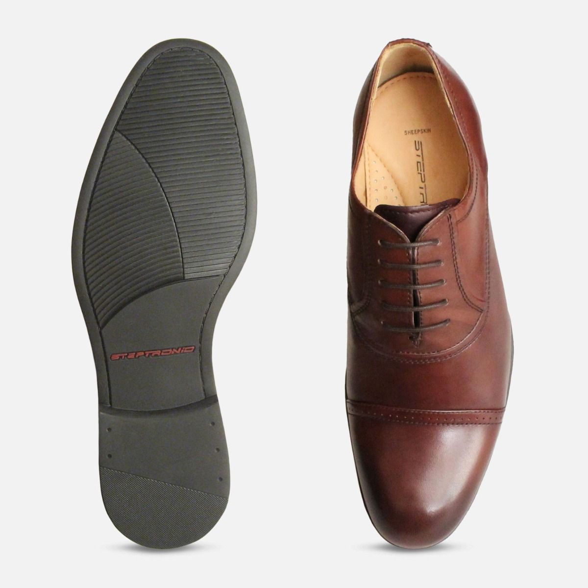 Brown Bentley Oxford Lace Up Shoes by Steptronic