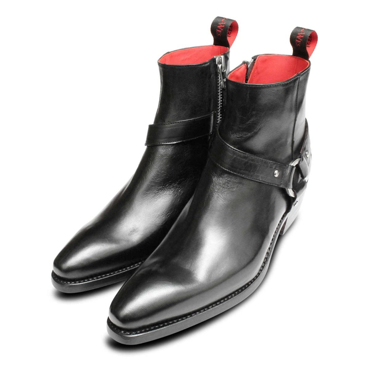 Jeffery West Premium Jailbreak Cuban Heel Zip Boots in Black