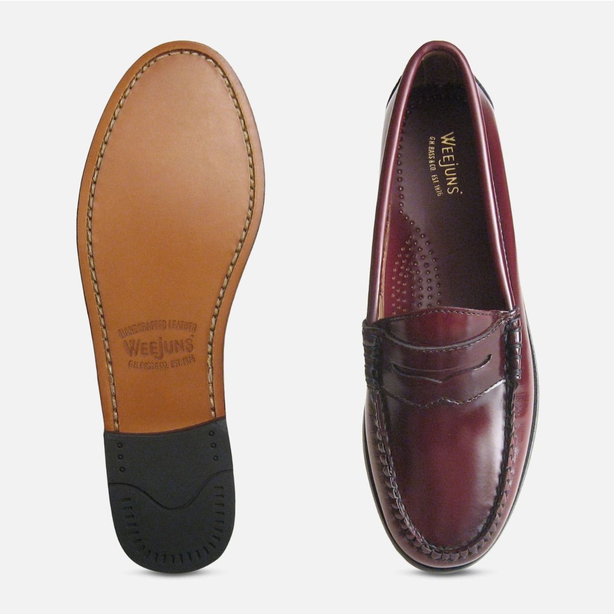 Ladies leather sale penny loafers