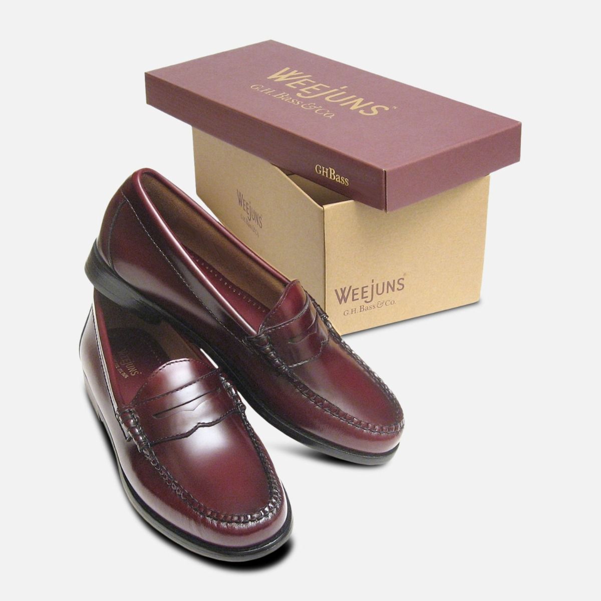 Burgundy penny loafers on sale womens