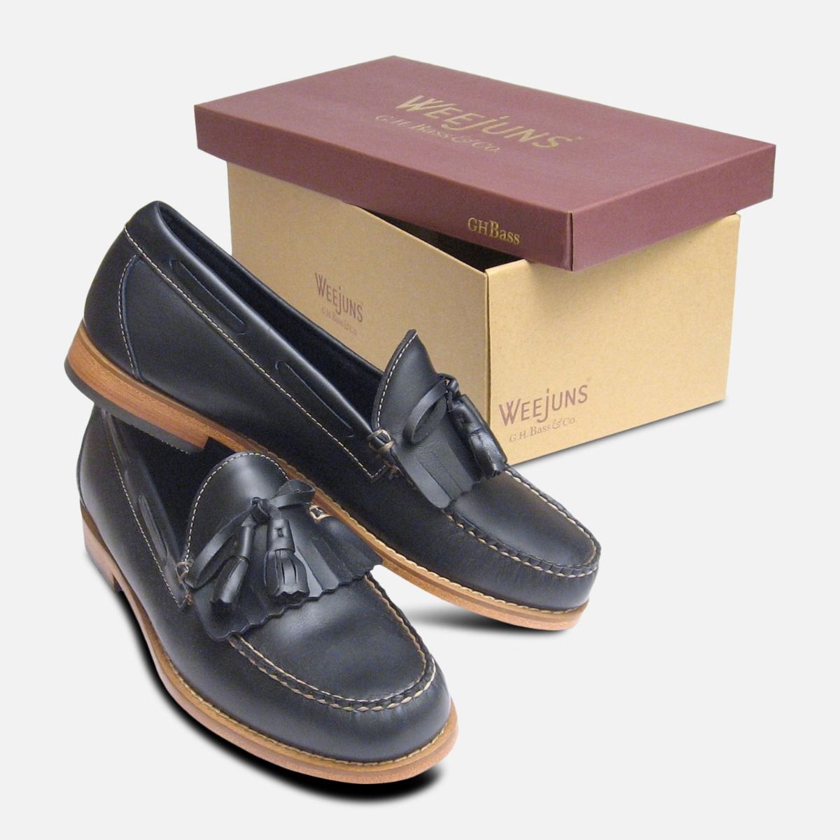 mens navy loafers with tassels