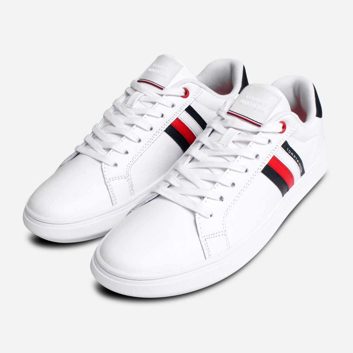 Luxury Tommy Hilfiger White Lace Up Cupsole Shoes