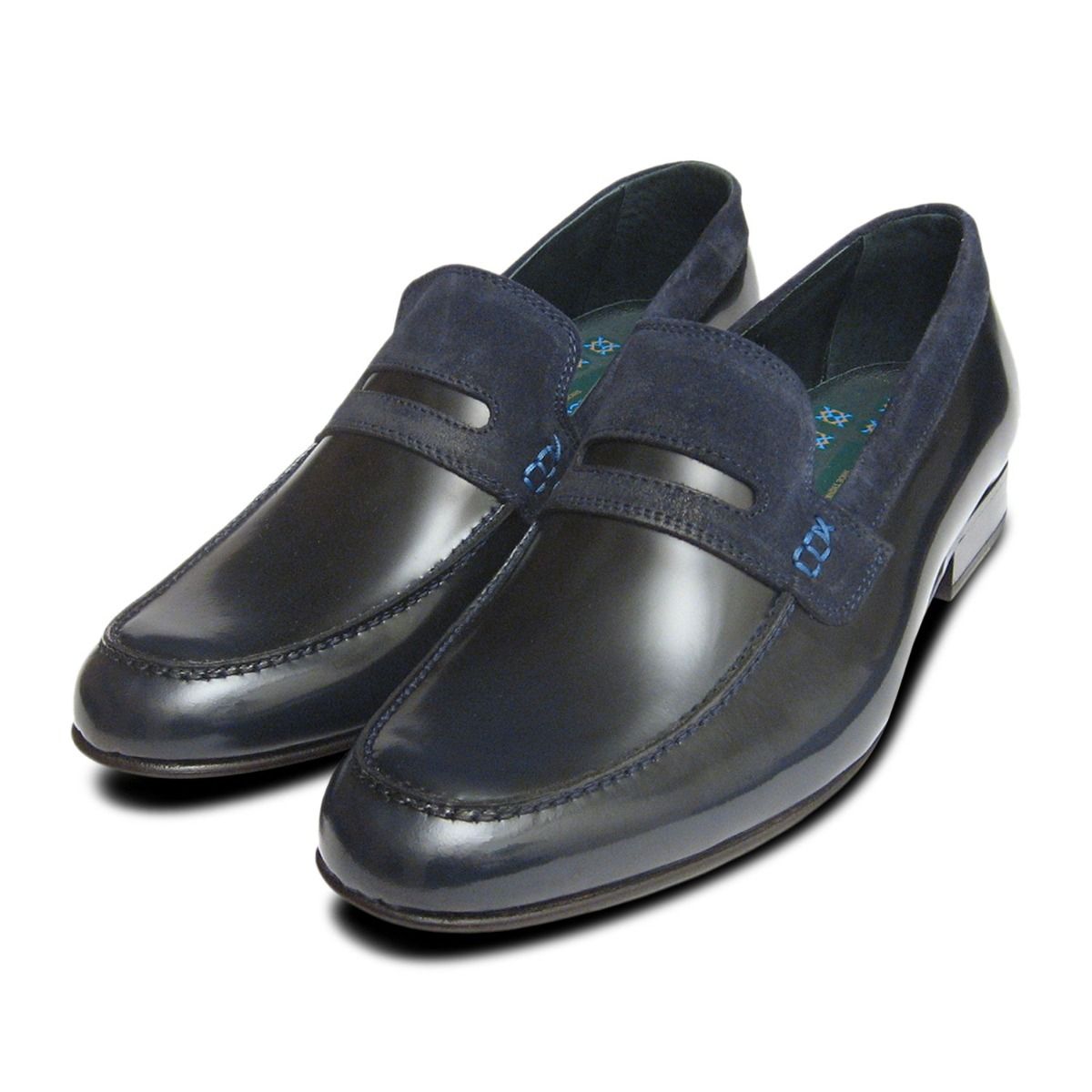 Navy blue deals designer loafers