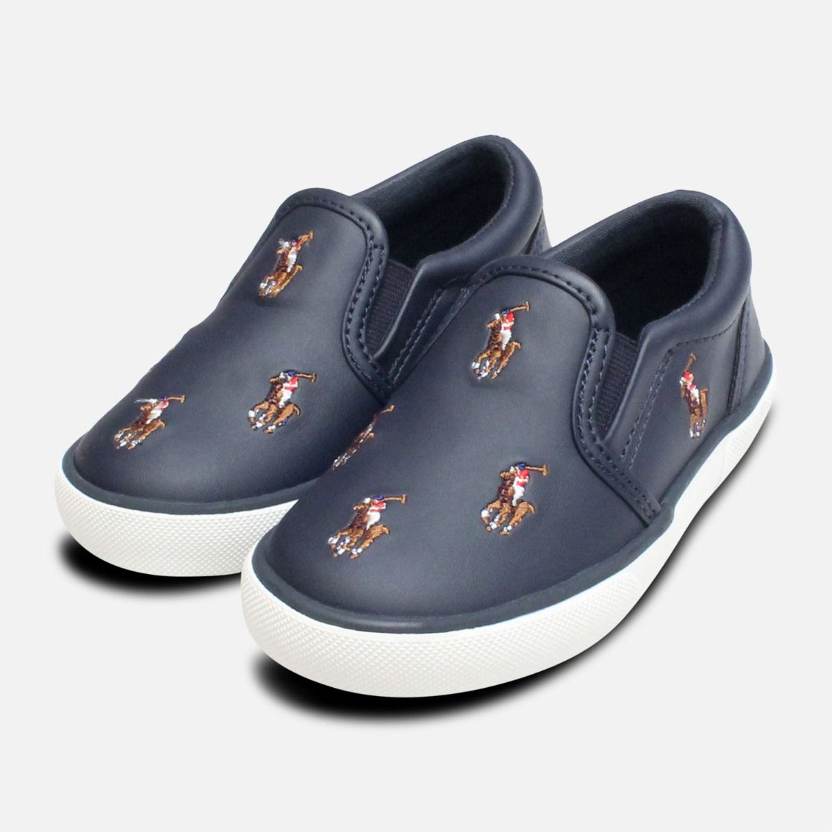 Dronken worden Knorretje Geestelijk Navy Blue Ralph Lauren Polo Bal Harbour Childrens Shoe