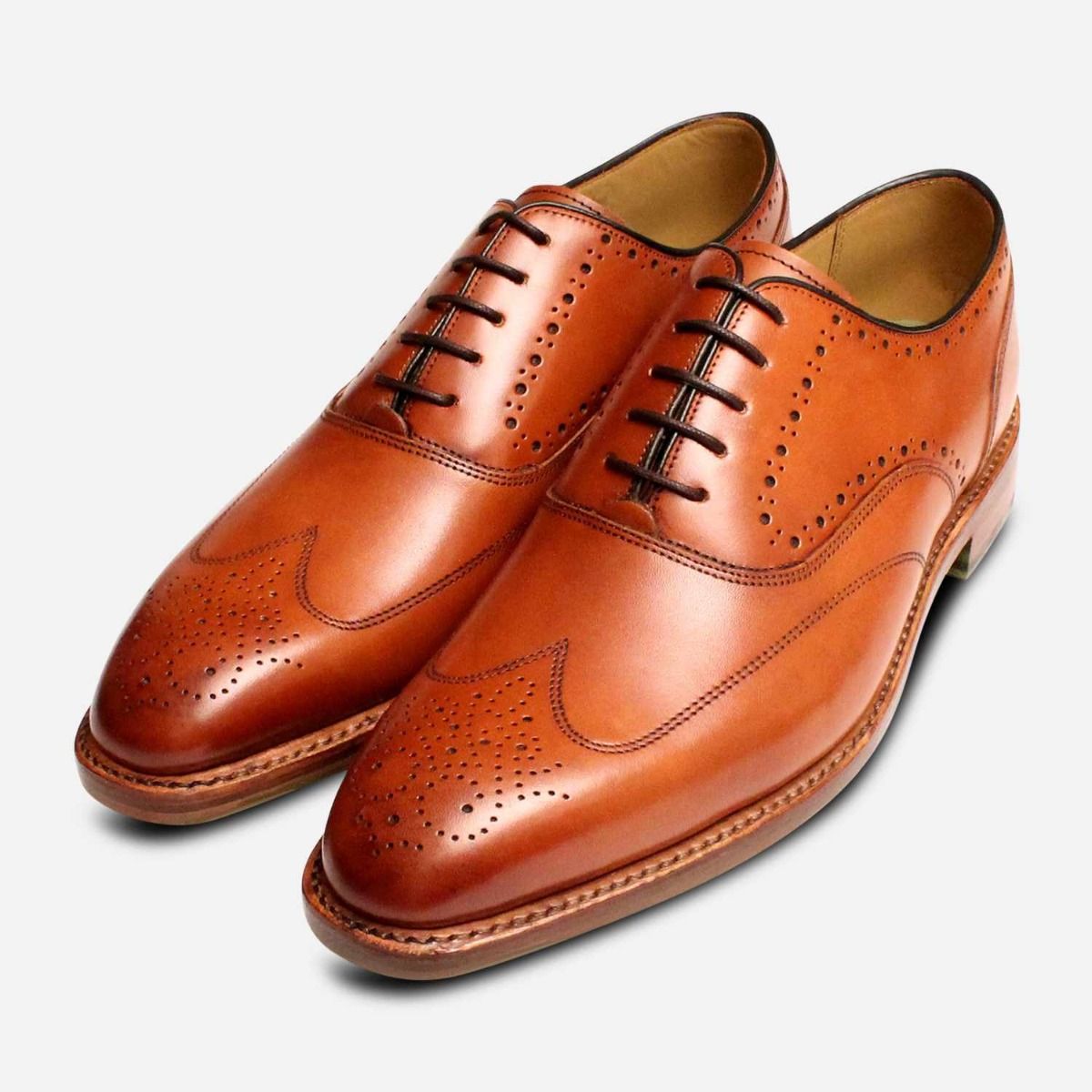Oliver Sweeney Designer Mens Oxford Brogues in Dark Tan