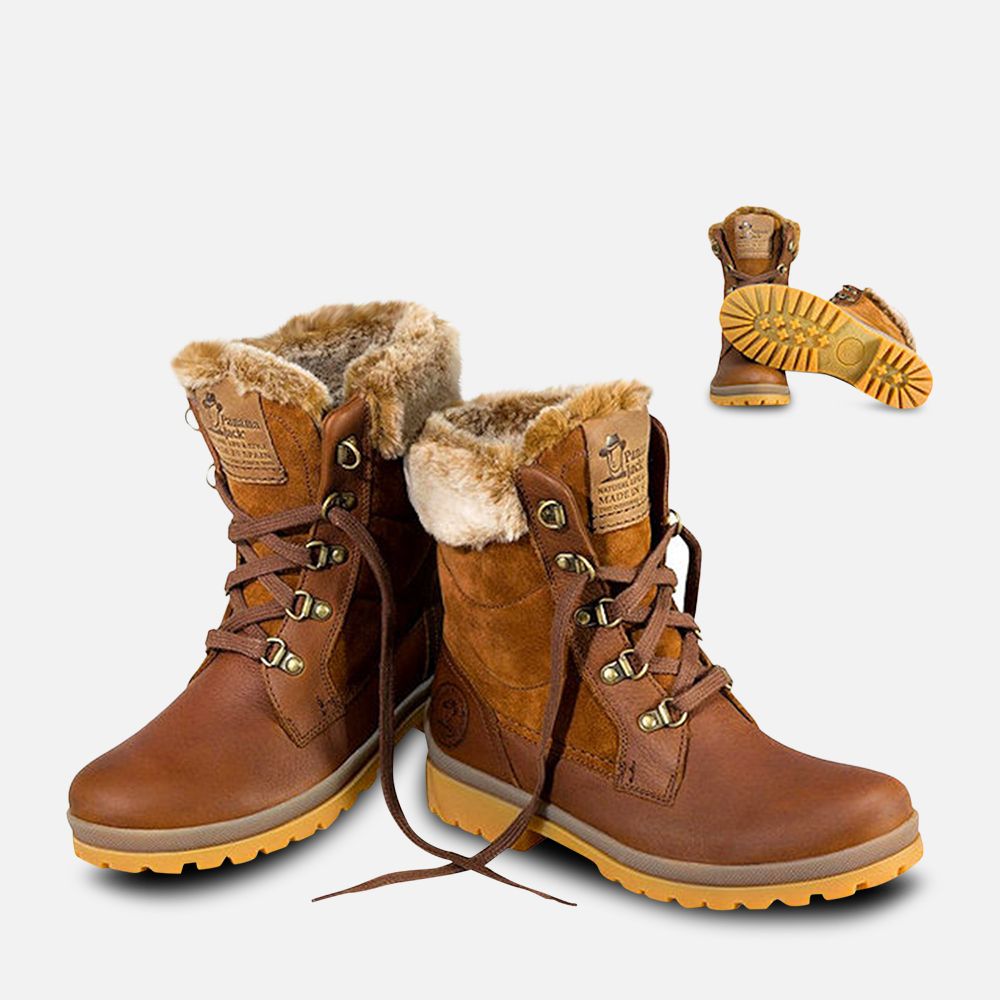 Tan boots 2024 with fur