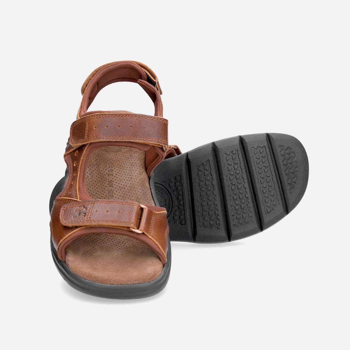 Gering Beleefd Mannelijkheid Panama Jack Mens Salton Sandals in Supple Brown Leather