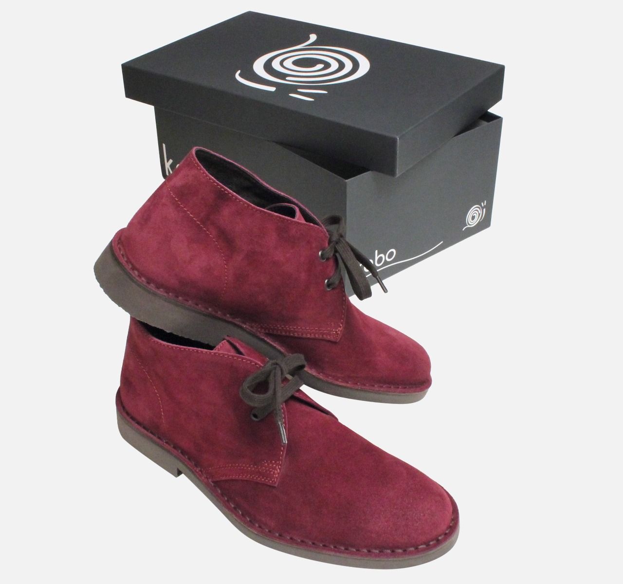 Dark Plum Purple Suede Mens Desert Boots