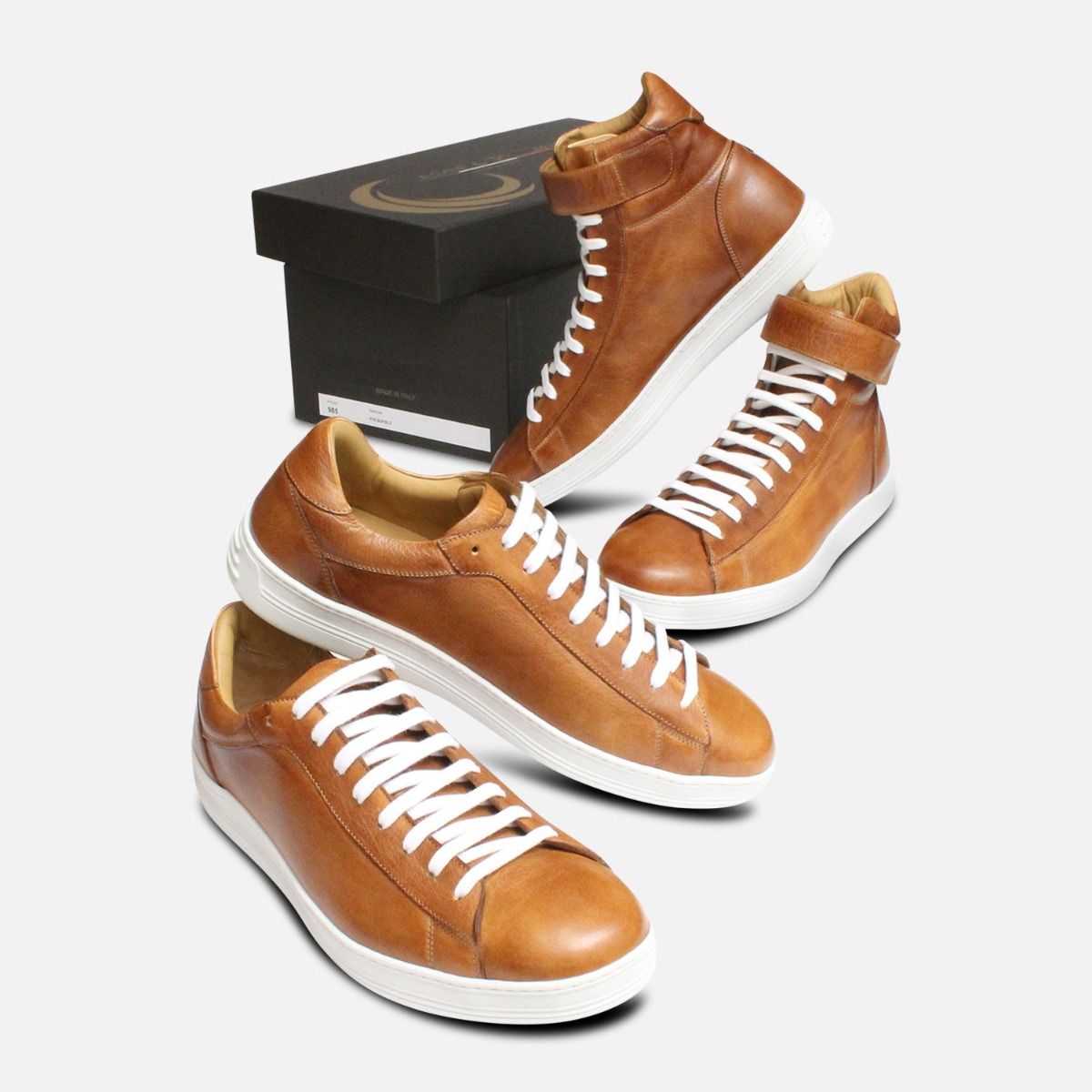 Luxury Buffalino Leather Designer Sneakers