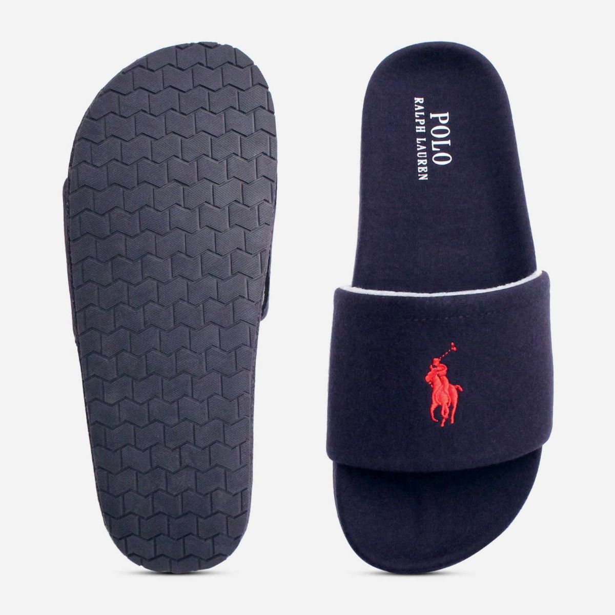 Ralph Lauren Premium Mens Navy Blue Slider Slippers