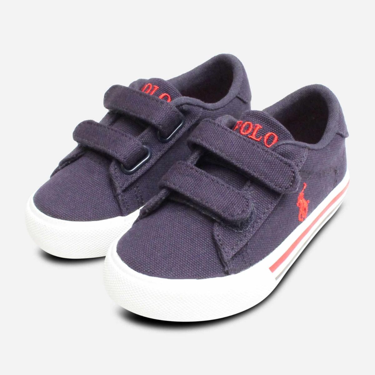 Polo Blue Canvas Sneakers - Boys 12
