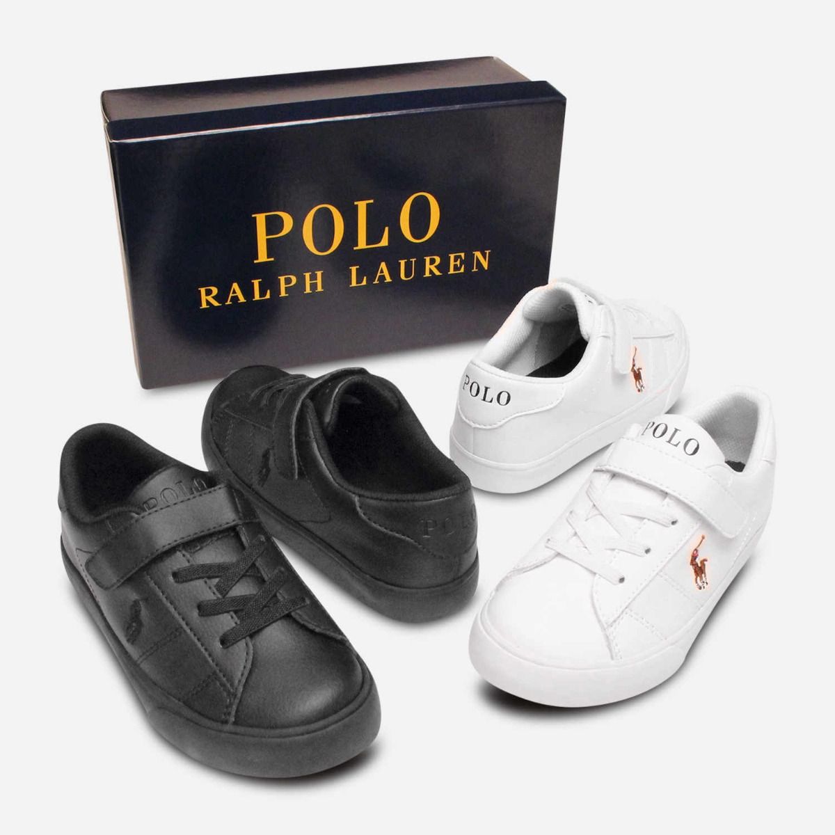 White Ralph Lauren Polo Designer Theron III Childrens Shoes