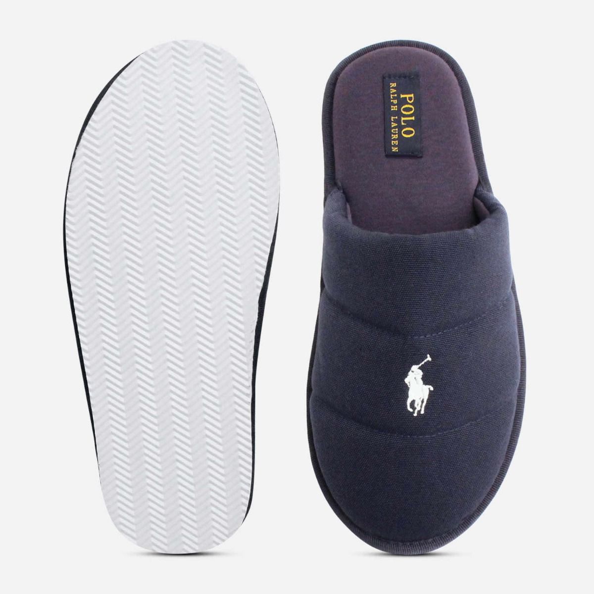 Ralph Lauren Womens Designer Navy Blue Mule Slippers