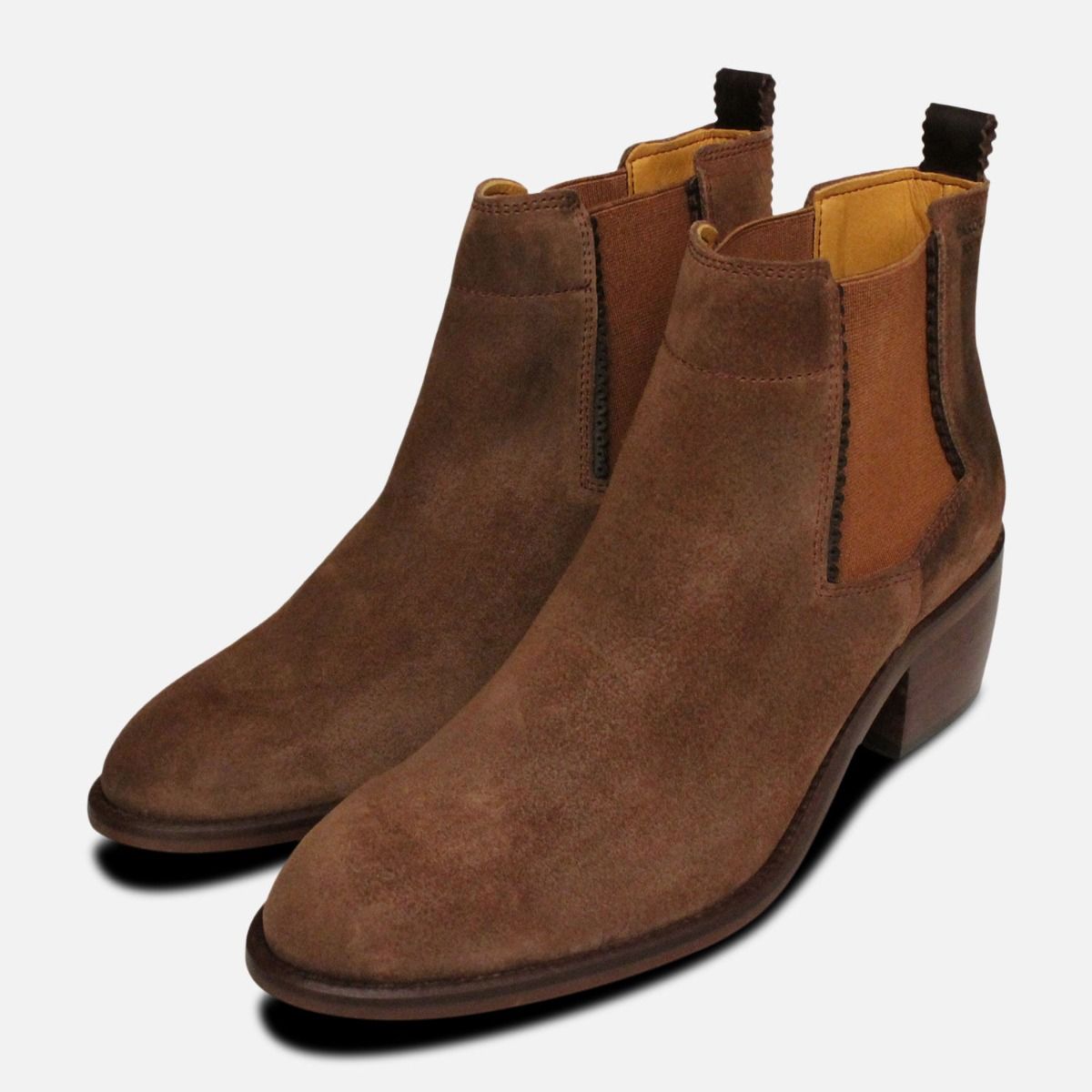 mens suede cuban heel chelsea boots