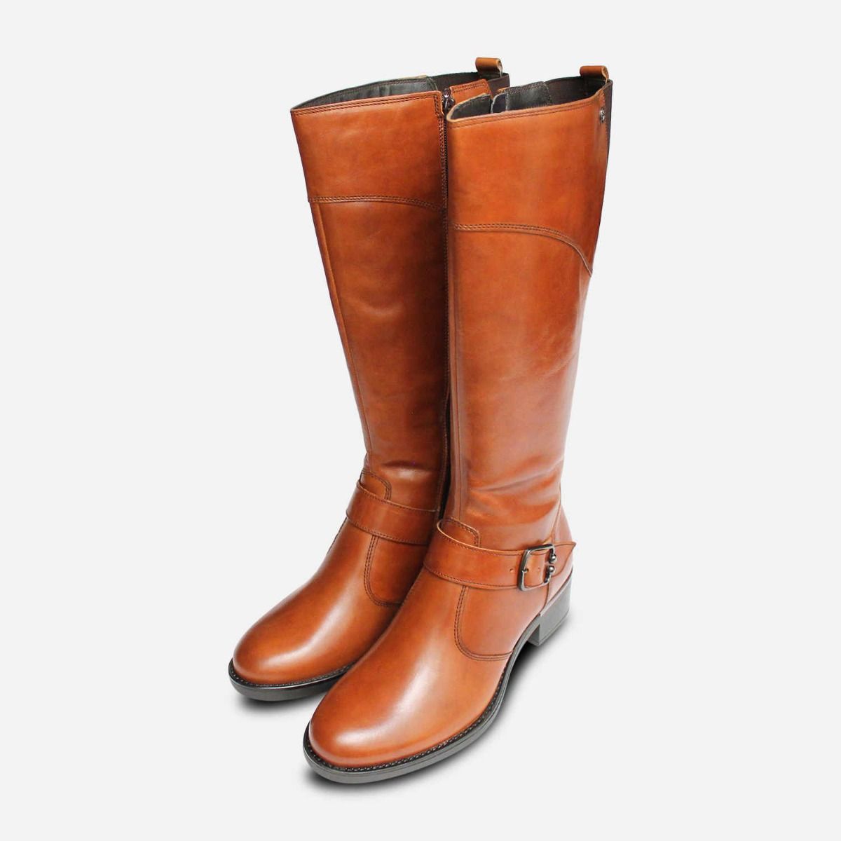 Ladies Long Brown Leather Boots | canoeracing.org.uk
