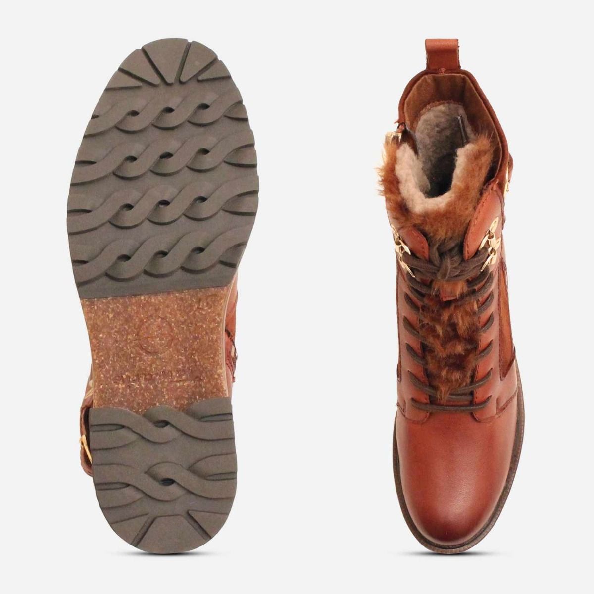 Tamaris Designer Warm Lined Brown with Heel