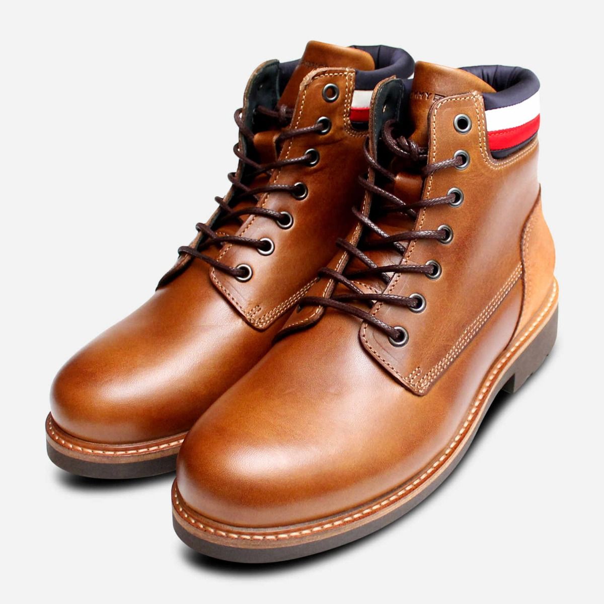 Tommy Premium Commander Boot in Brown Leather