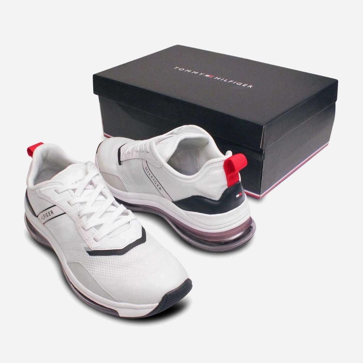 volgens Kenia Kudde Tommy Hilfiger Air Runner Sports Shoes in White