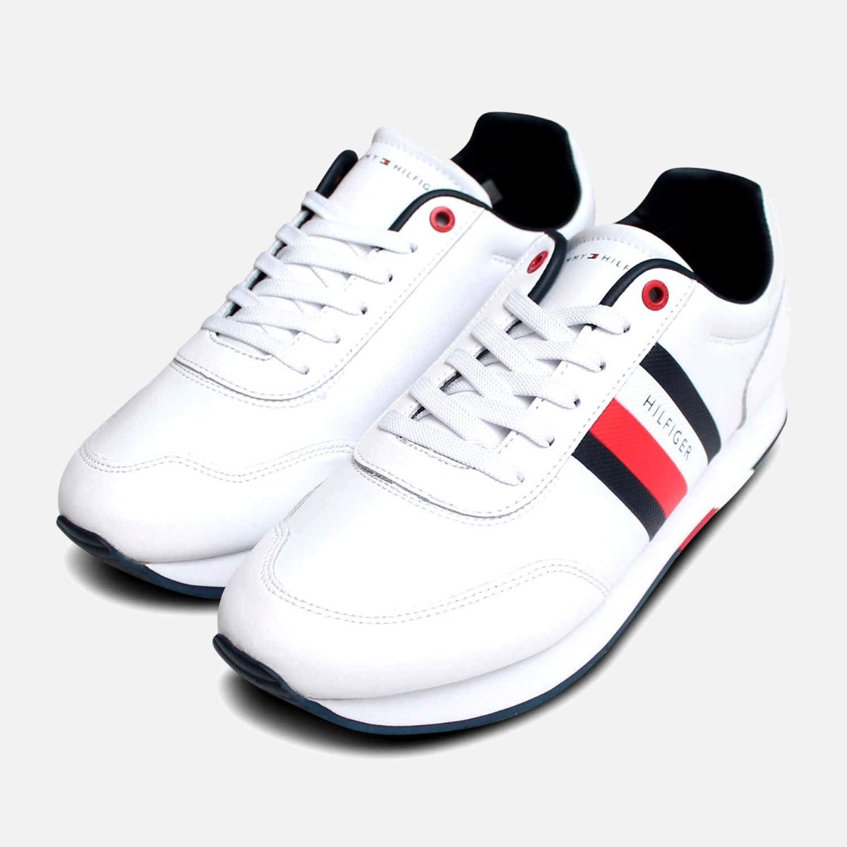 Tommy Hilfiger Classic White Corporate Leather Sneakers