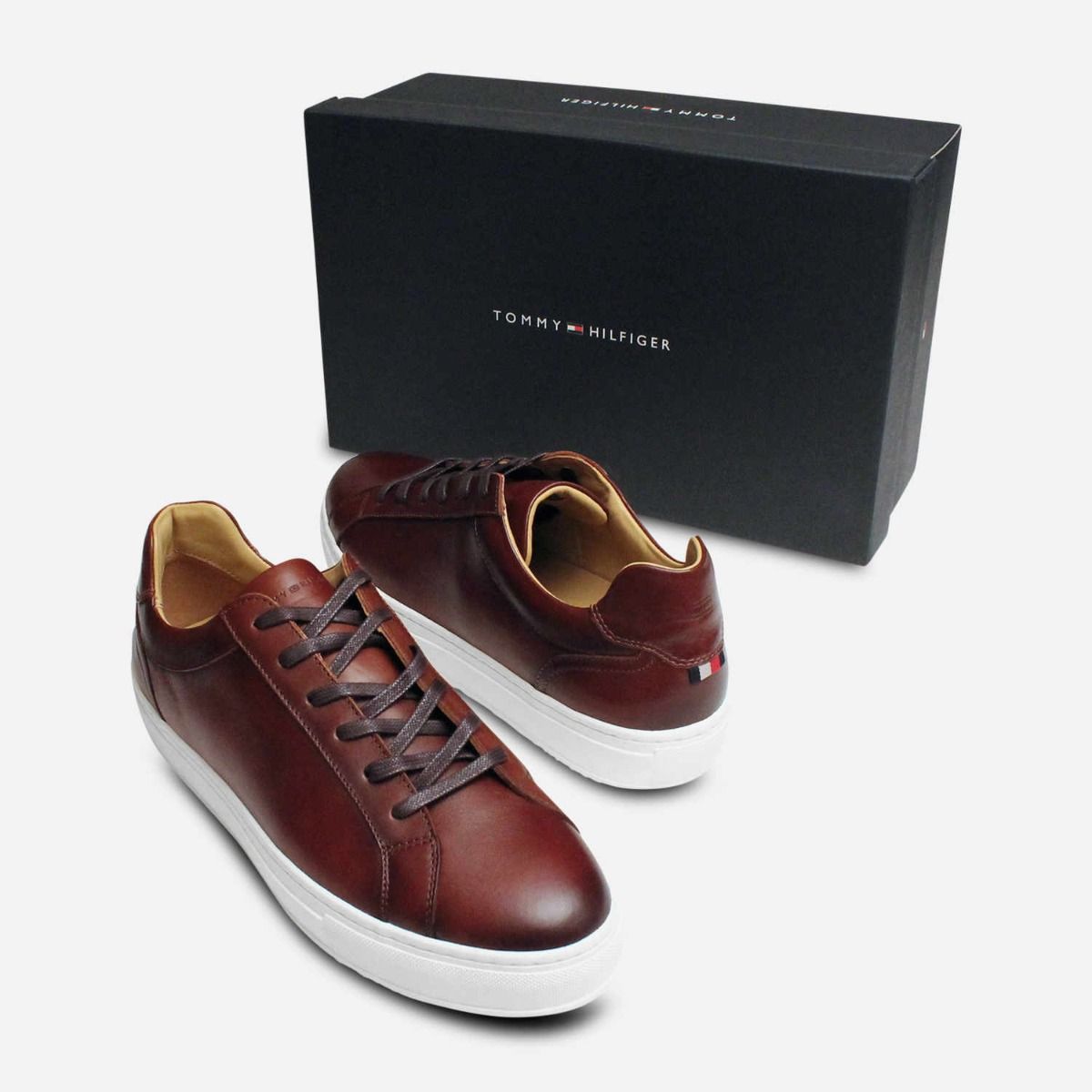 Tommy hilfiger sneakers clearance brown