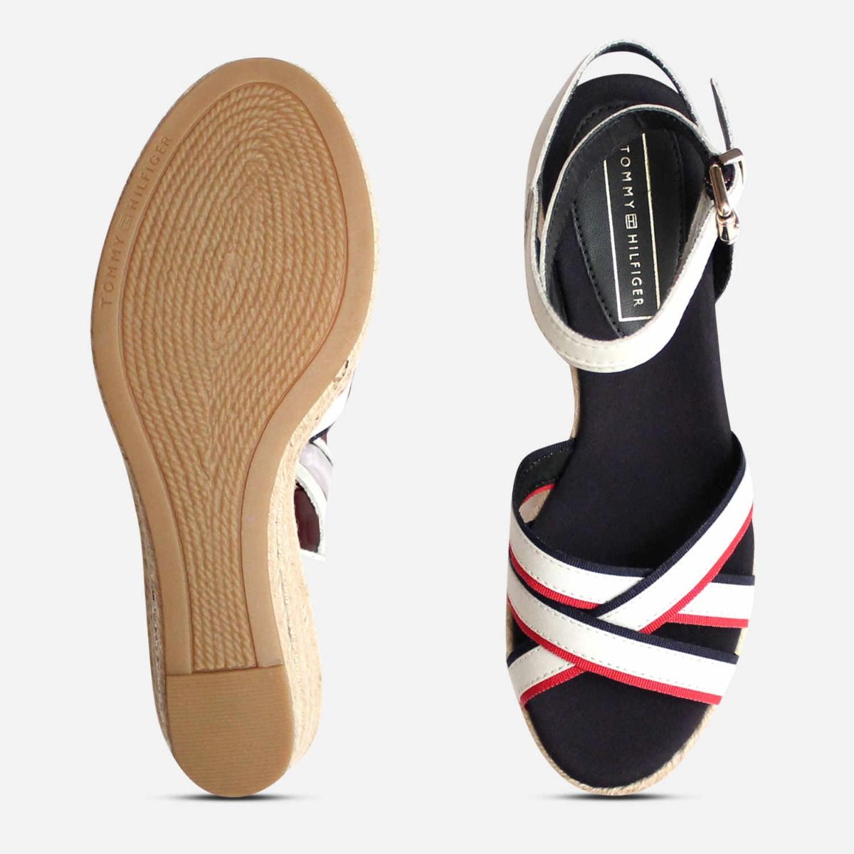 Tommy Hilfiger Red White & Blue Iconic Elba II Wedge Sandal