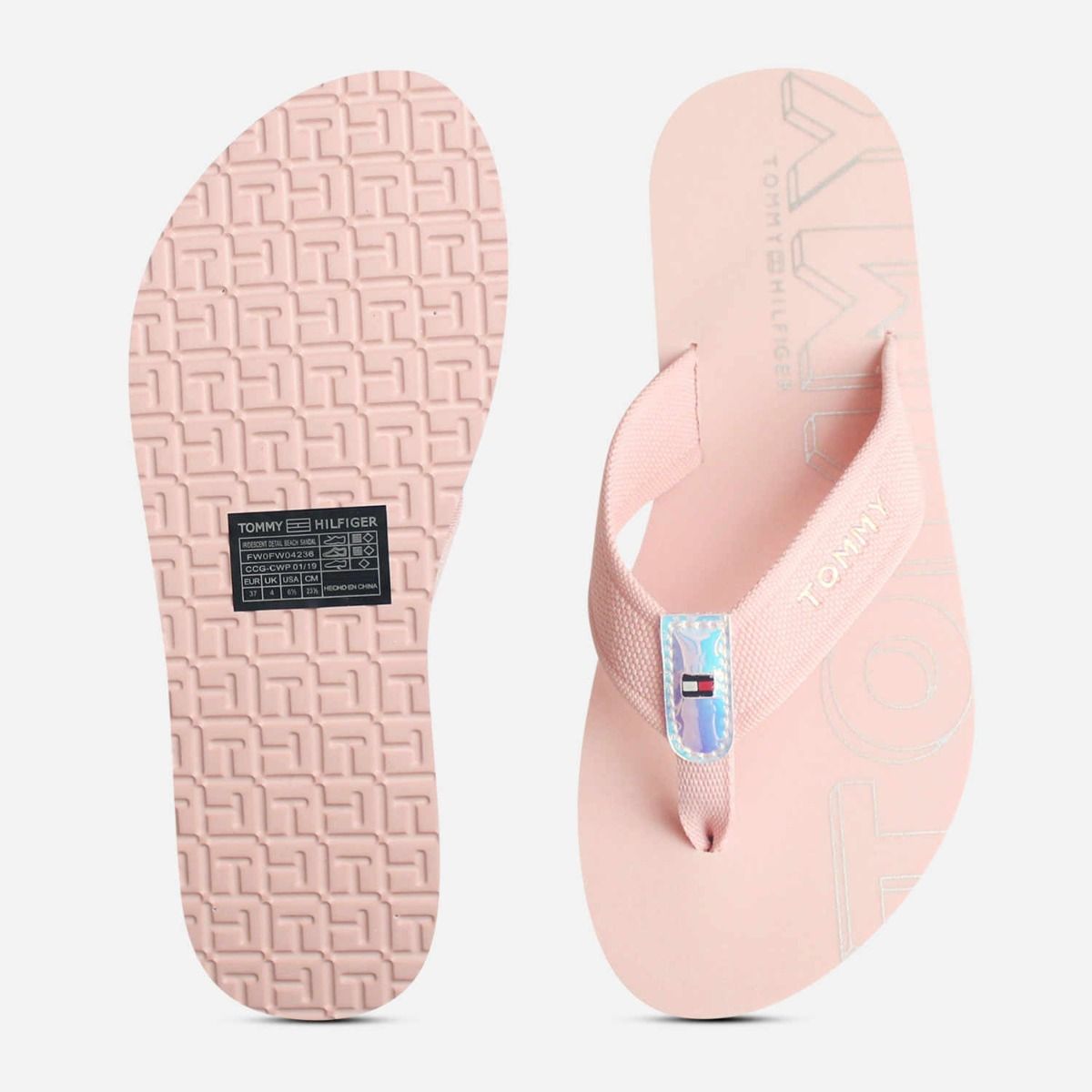 Tommy Hilfiger Pink Iridescent Womens Sandal