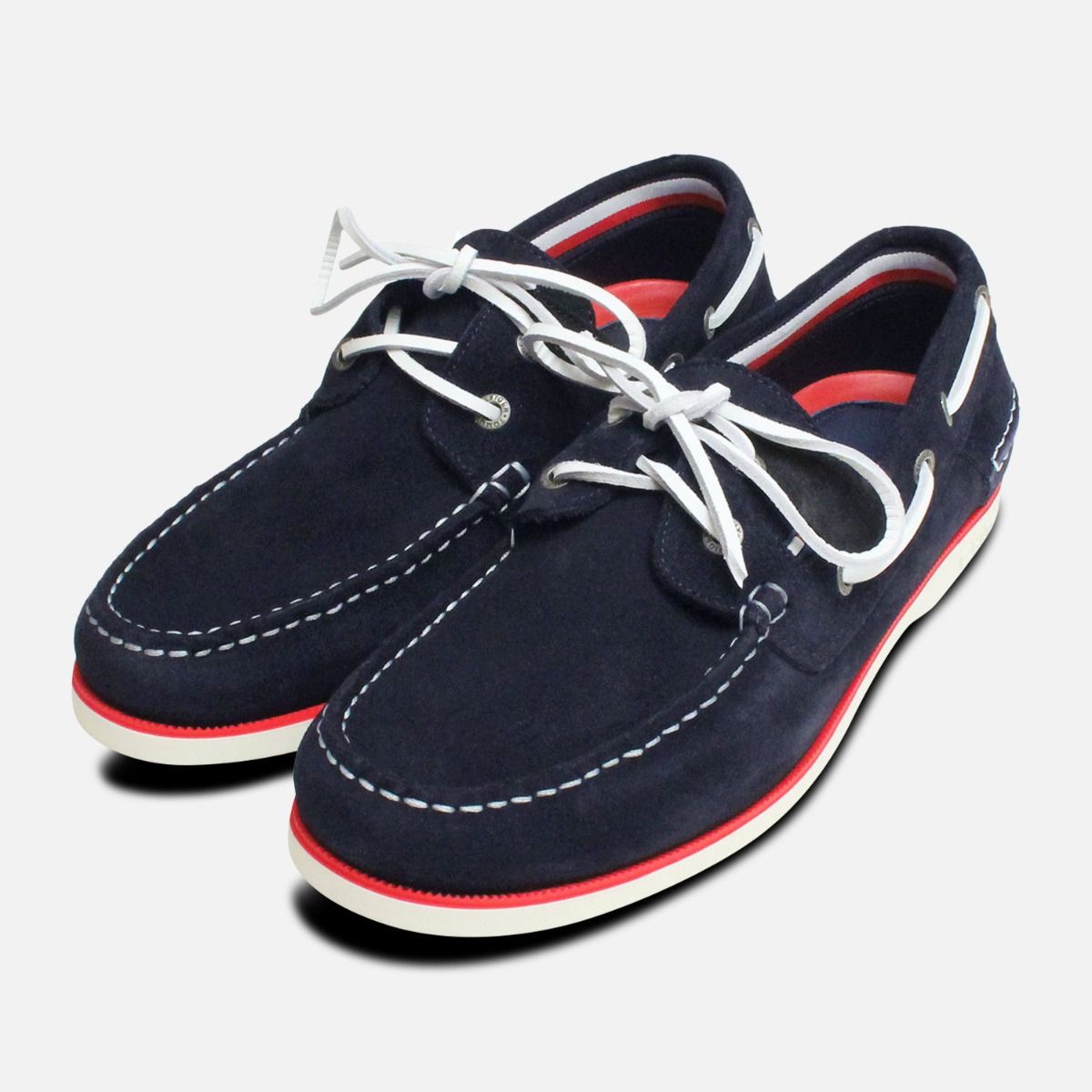 Tommy Hilfiger Navy Blue Mens Boat Shoes