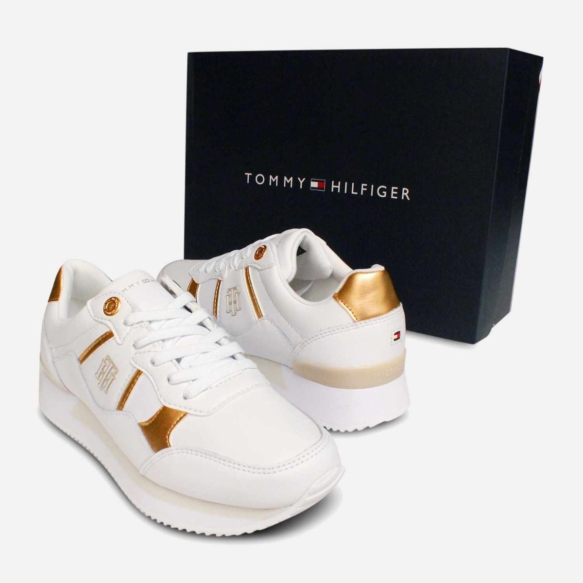 Tommy Hilfiger White Womens City Sneakers
