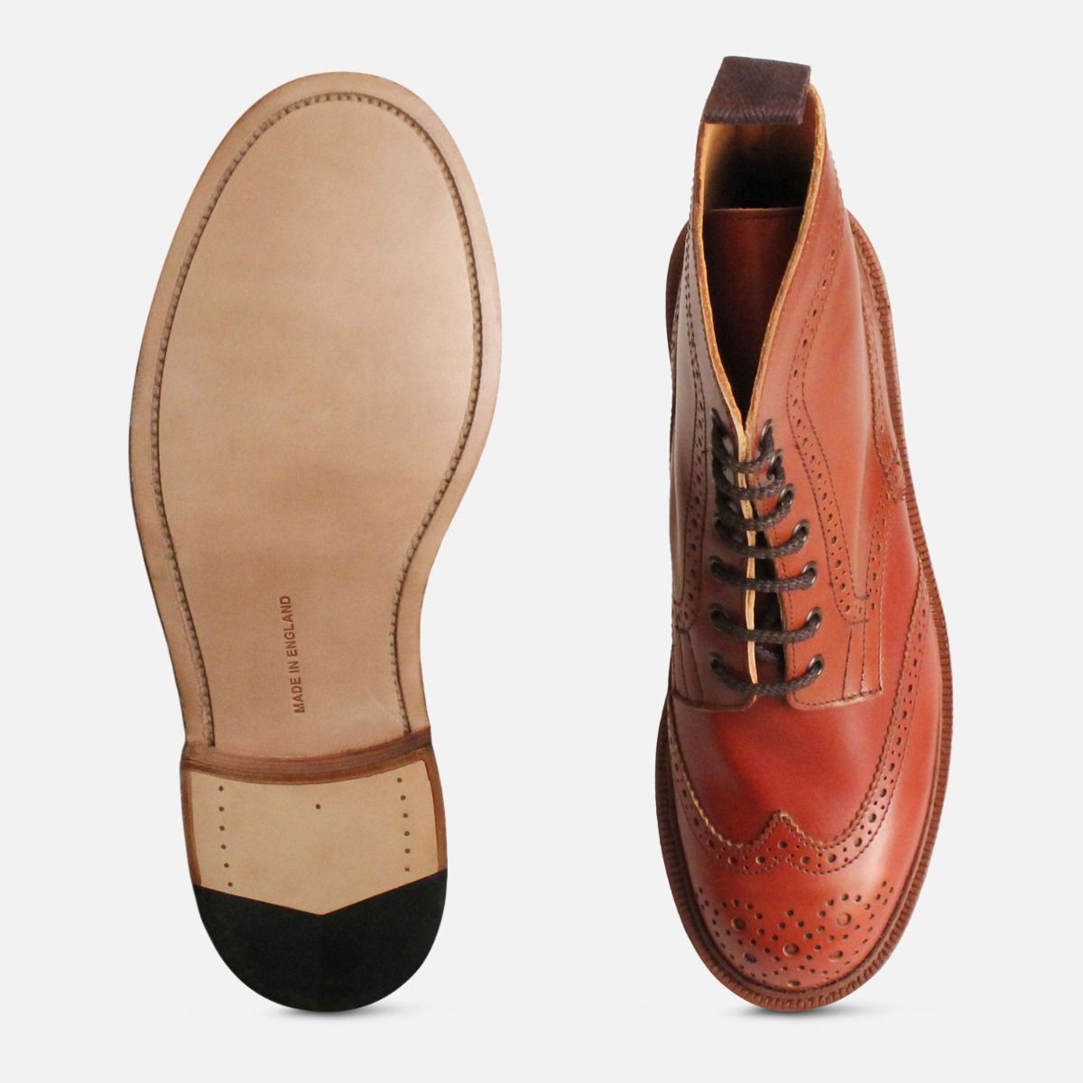 Stephy Ladies Brown Trickers Brogues Made in England
