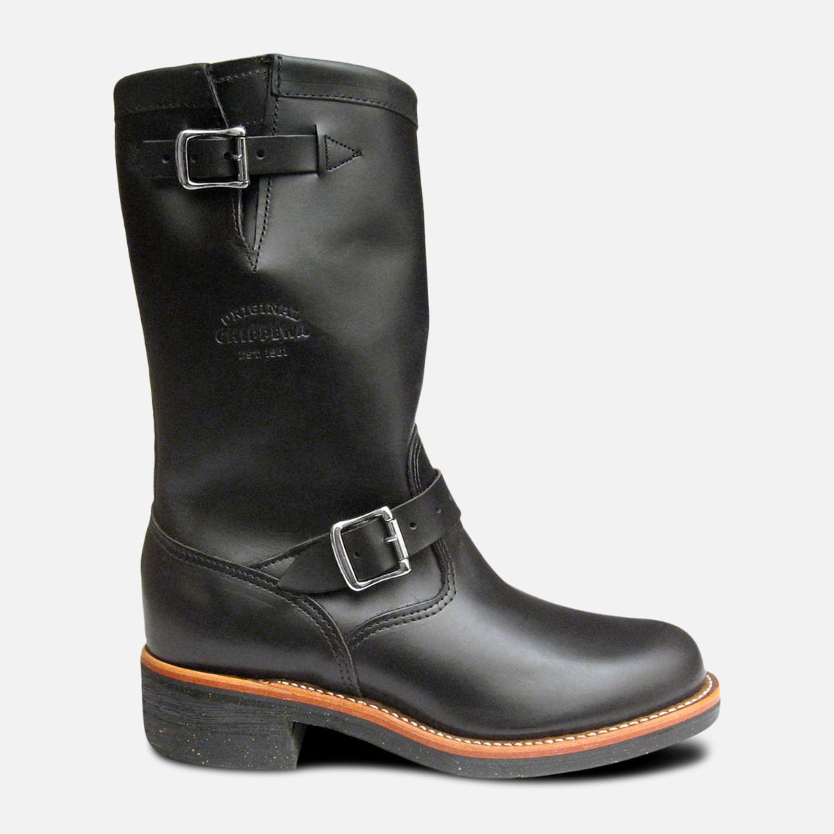 black logger boots