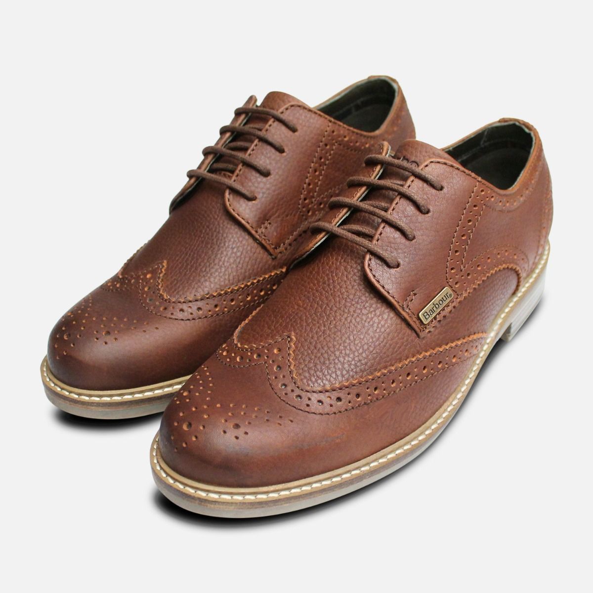 Barbour Derby Lace Up Brogue Shoes in 