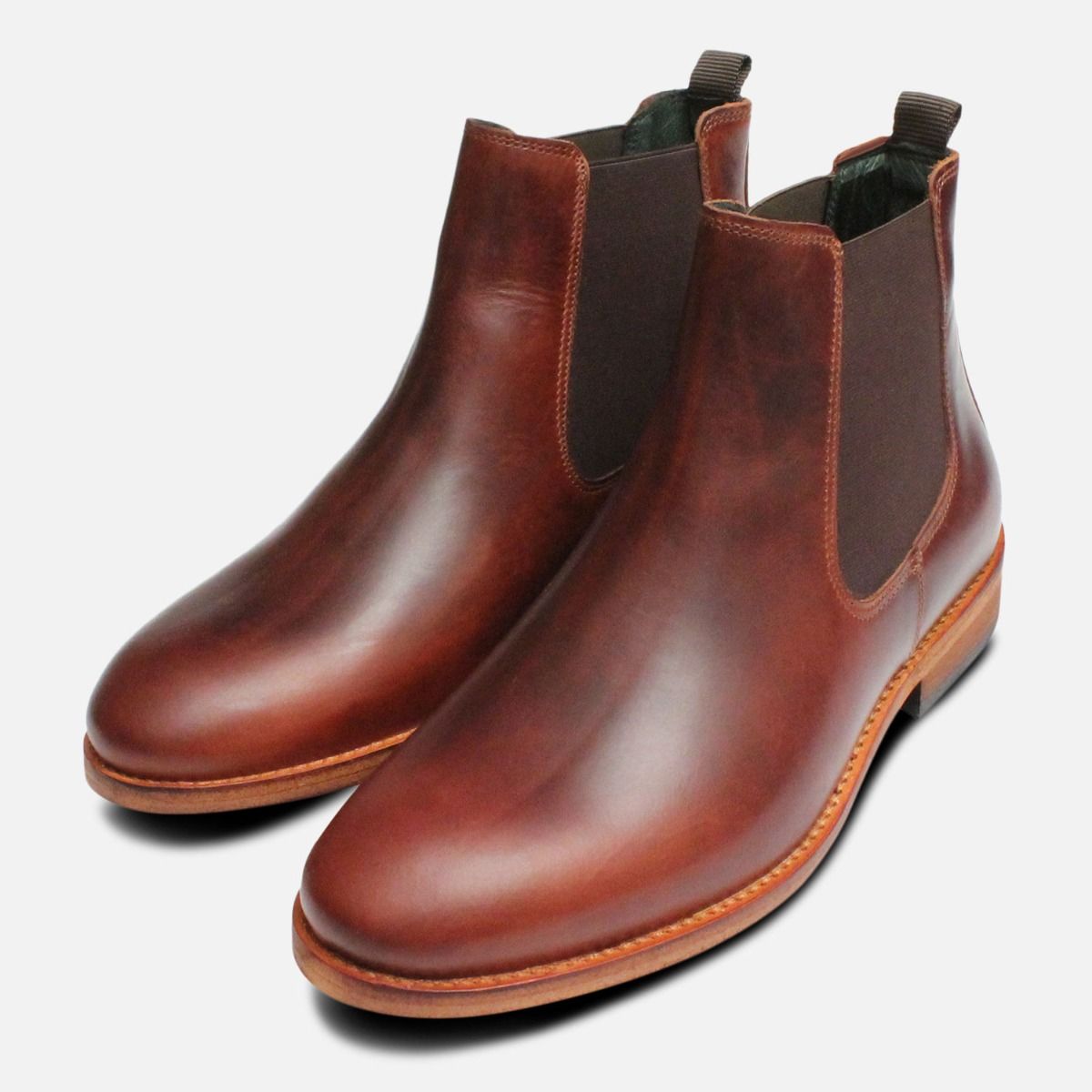 mahogany chelsea boots