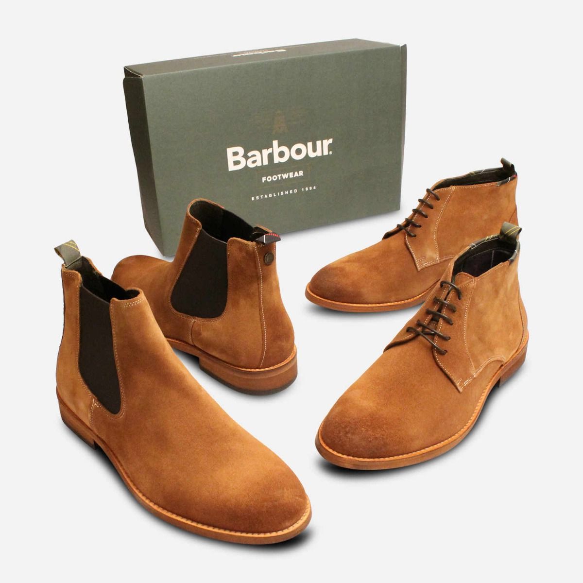 barbour benwell boots cognac