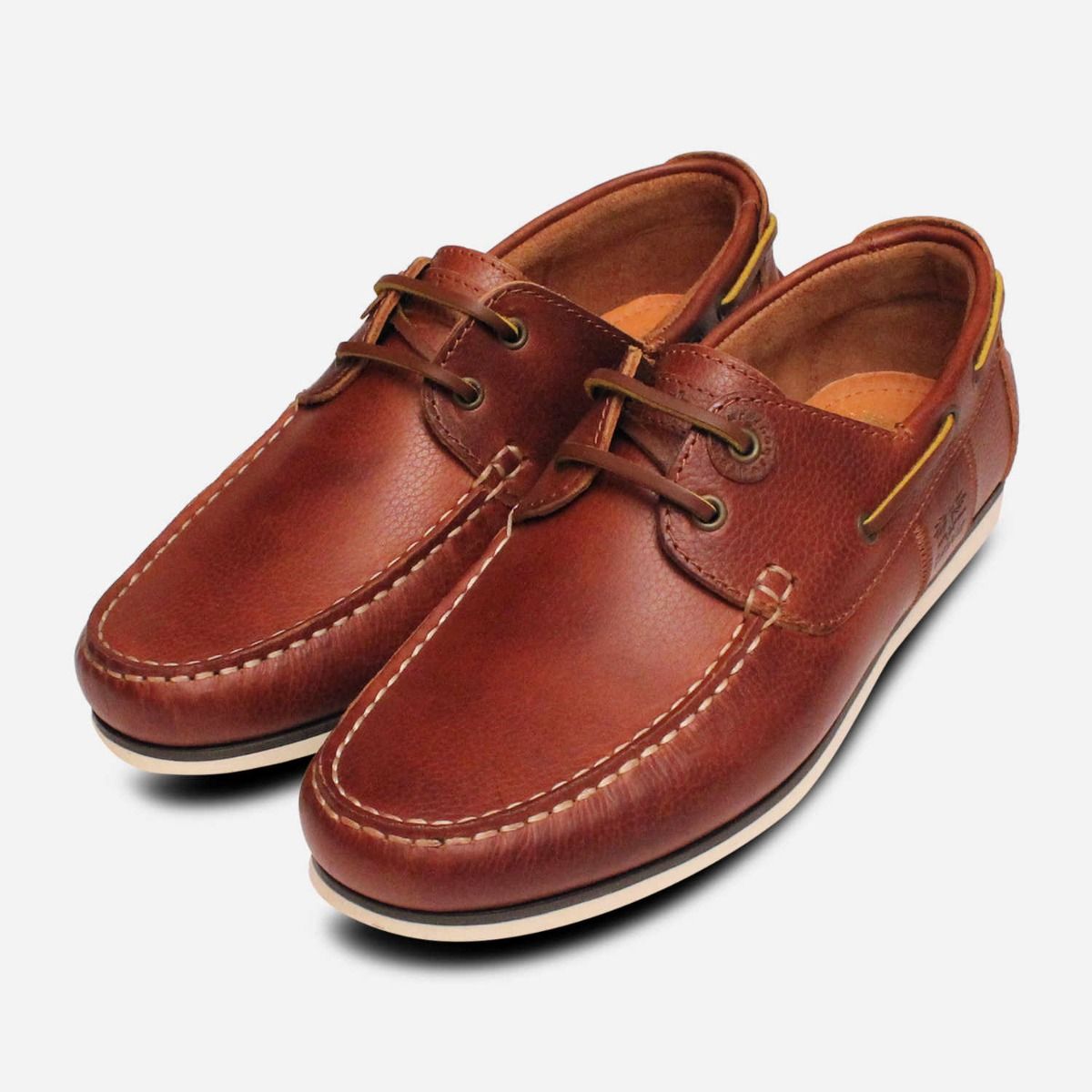barbour boat shoes brown