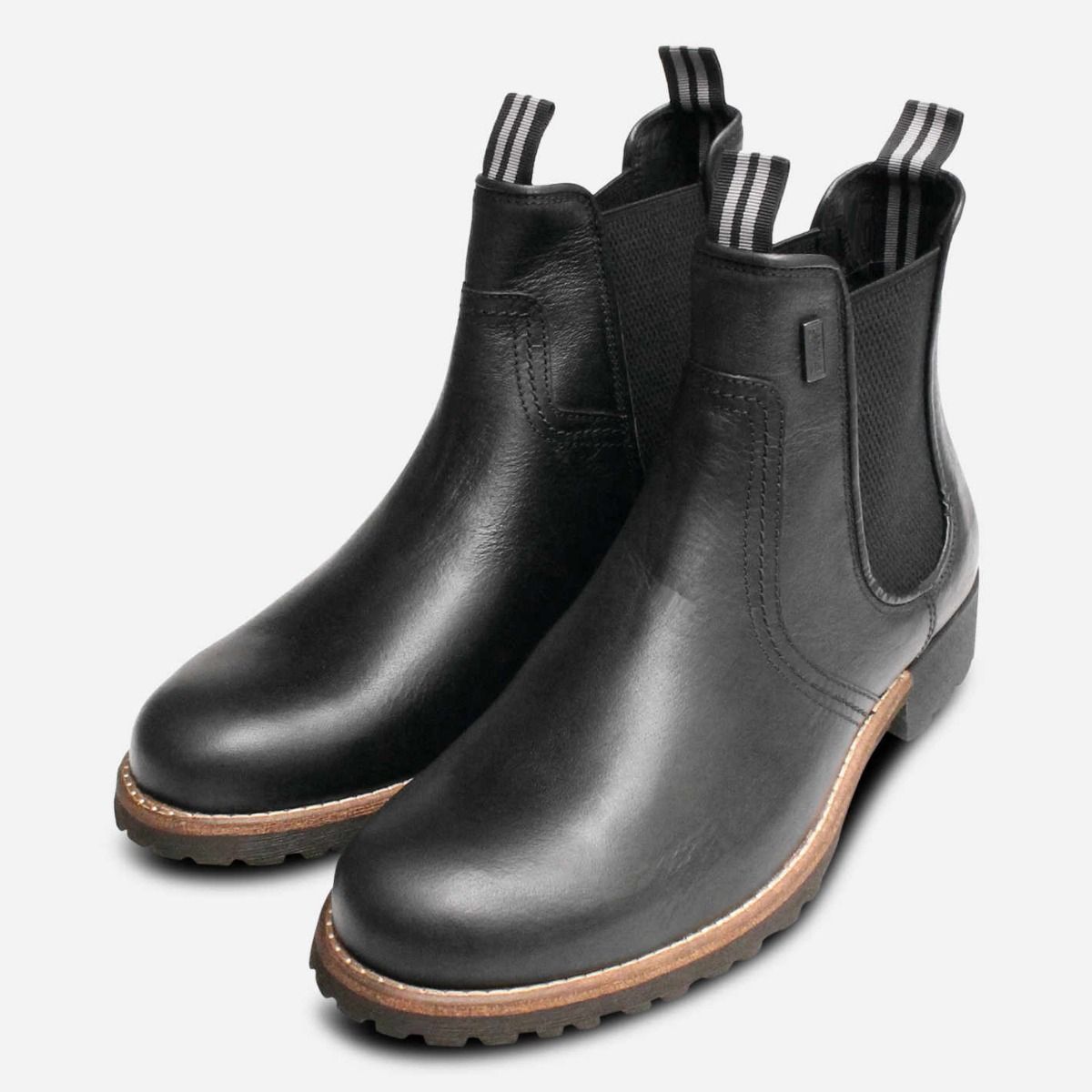 barbour black chelsea boots