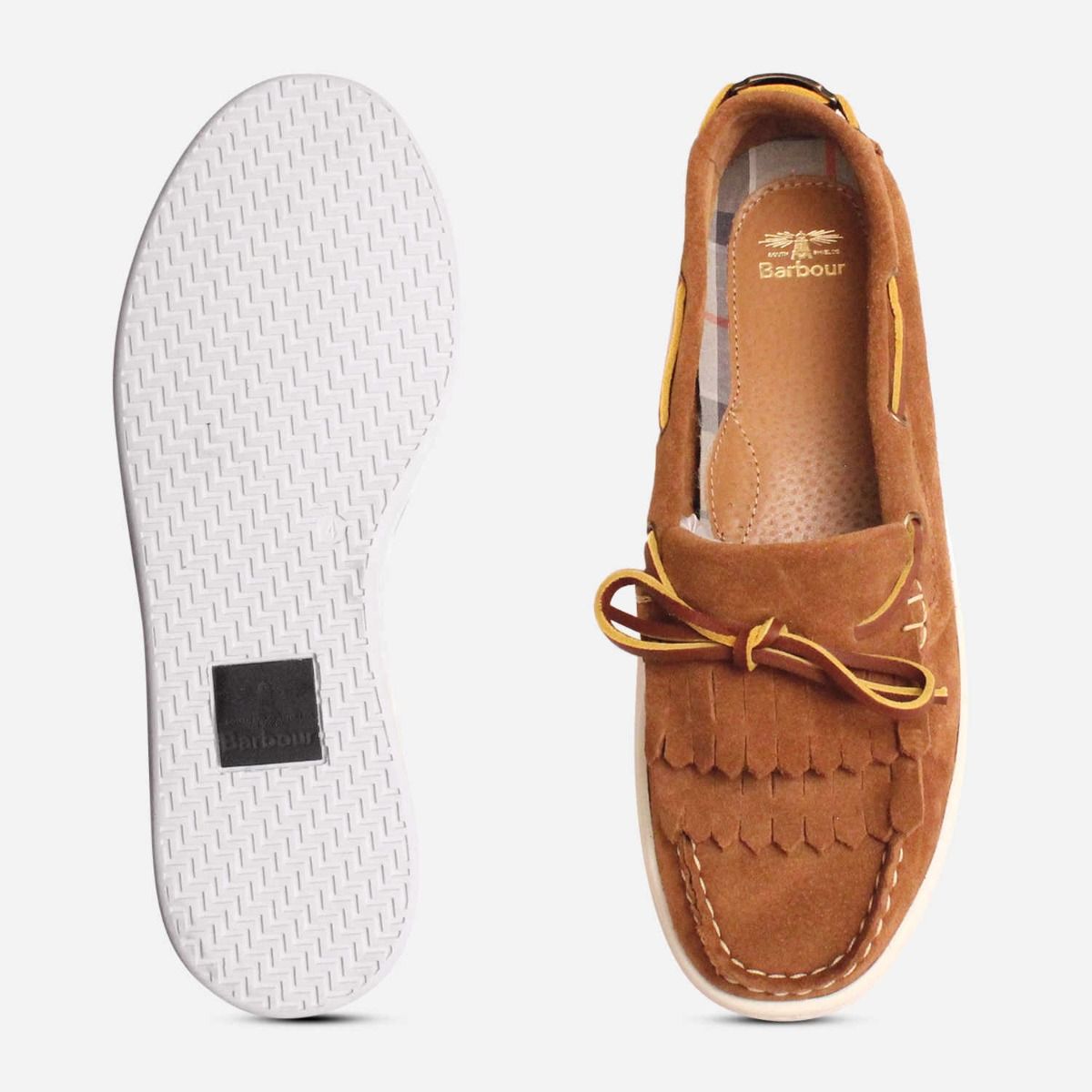 barbour tan loafers